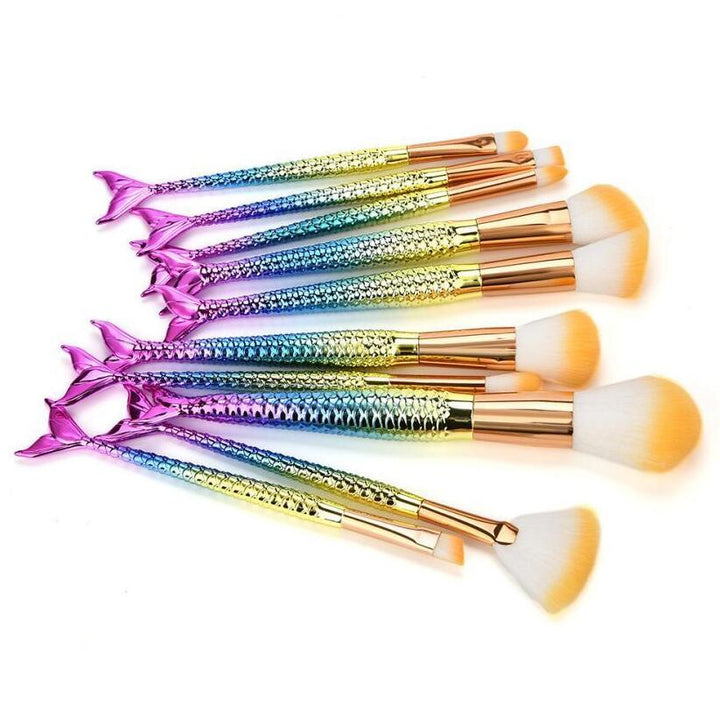 ✨ Mermaid Makeup Brush — Multicolor Beauty Tool 🧜‍♀️💄