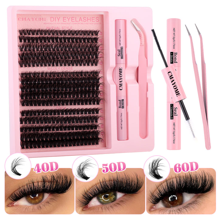 👁️✨ Segment Single Cluster DIY False Eyelashes Extension Suit – Lash Kit
