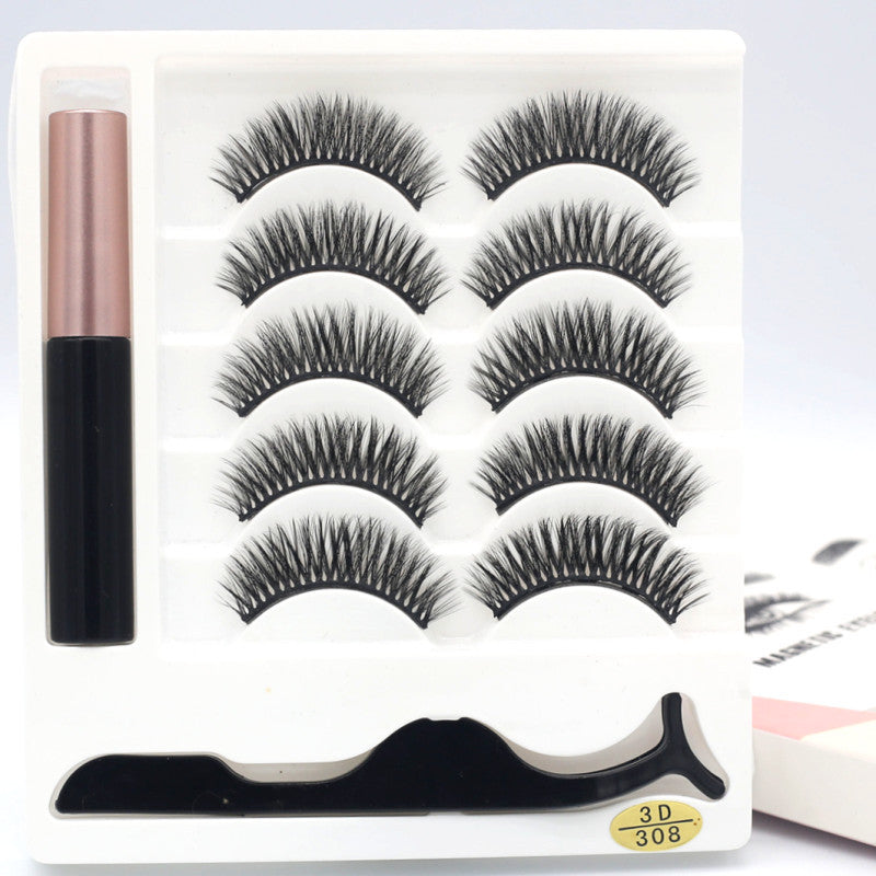 🧲👁️ Five Pairs of Magnetic Eyelashes – Reusable False Lash Set