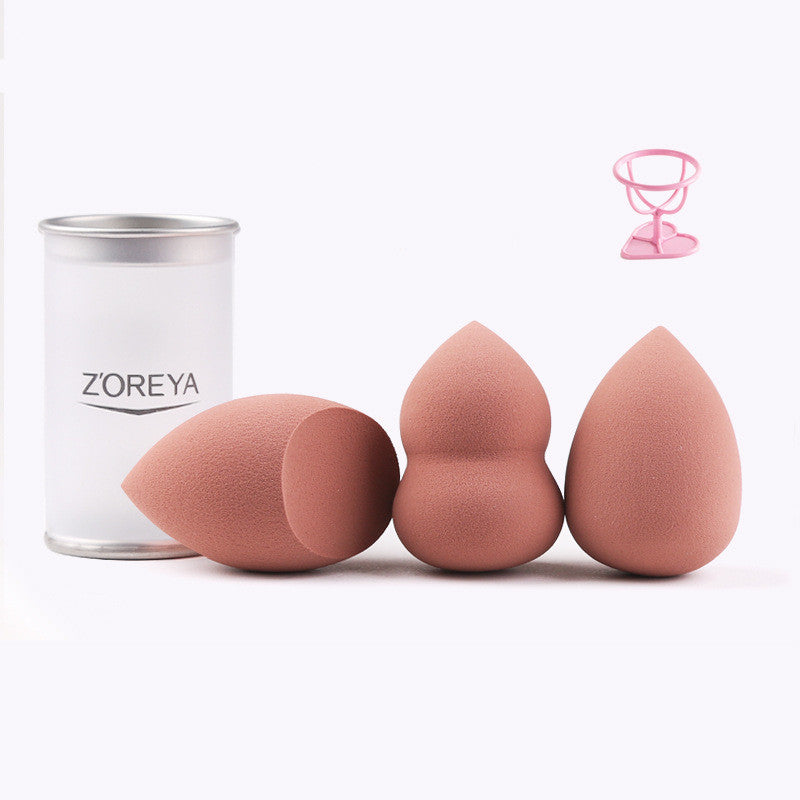 💄✨ 3PCS Beauty Egg Gourd Puff Set | Hydrophilic Makeup Sponge with Holder