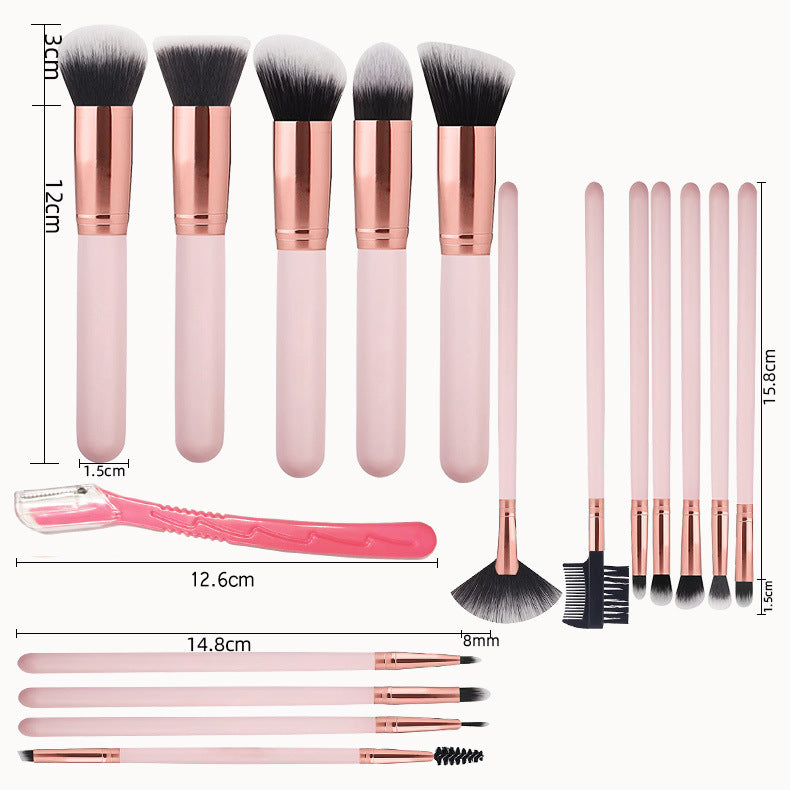 ✨ 16-Piece Portable Makeup Brush Set for Beginners 💄