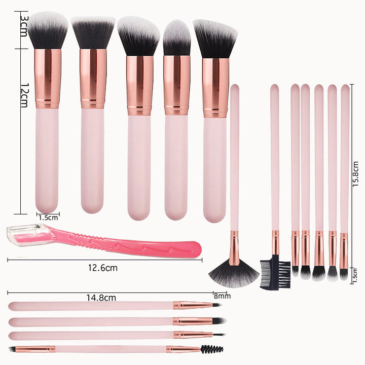 ✨ 16-Piece Portable Makeup Brush Set for Beginners 💄