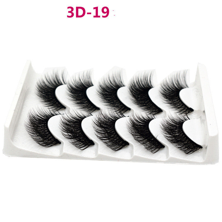 👁️✨ Handmade Chemical Fiber False Eyelashes – Thick 3D Volume Lash Set (Mixed Styles)