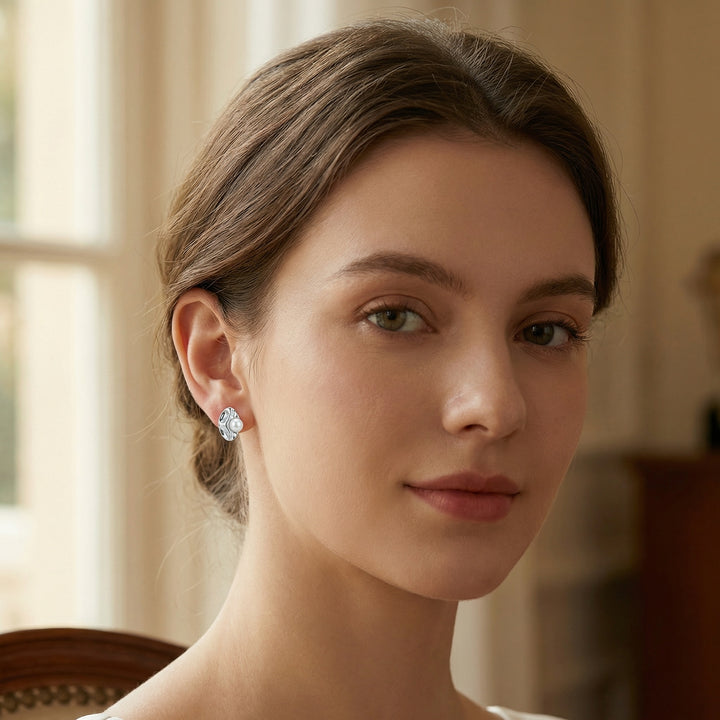 ✨ 925 Sterling Silver Organic Pearl Stud Earrings ✨