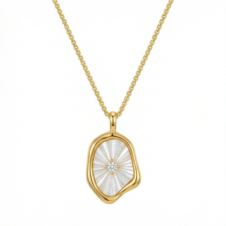 🌟 Mother of Pearl Sunburst Necklace