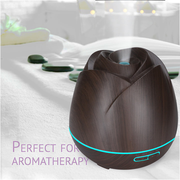 ✨✨ Light Wood Grain 400ml Colorful Light Rose Humidifier