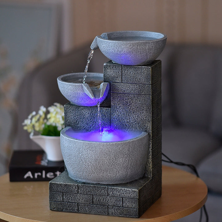 💧🏞️ Modern Simple Desktop Fountain Humidifier | Decorative Waterscape Mist Unit