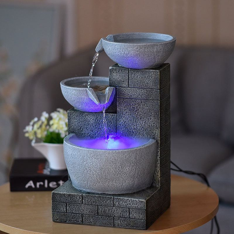 💧🏞️ Modern Simple Desktop Fountain Humidifier | Decorative Waterscape Mist Unit