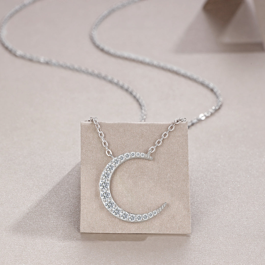 Luxury Minimalist Moissanite Pendant Necklace – Gold-Plated S925 Silver
