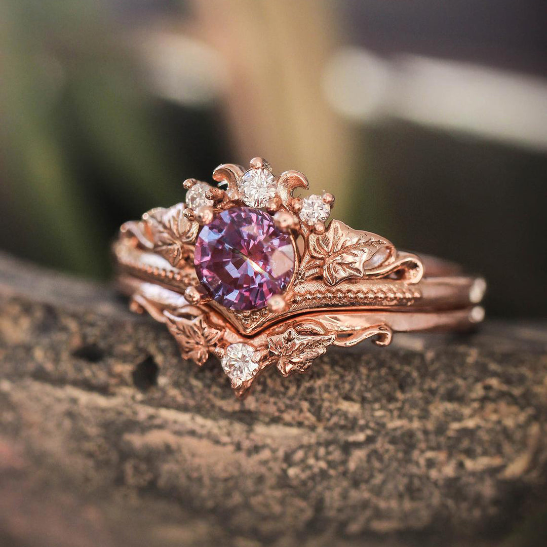 Women’s Rose Gold Plated Engagement Ring – European & American Diamond-Encrusted Design