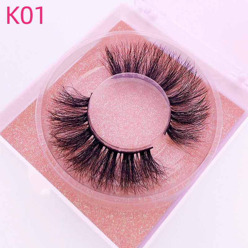 👁️✨ 8D Mink Hair False Eyelashes – Thick Handmade Volume Lash Set
