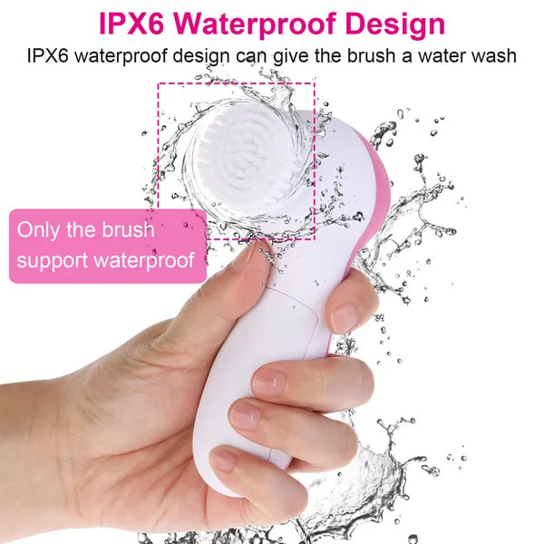 🧼💗 5-in-1 Electric Facial Cleansing Brush | 360° Rotation Deep Cleansing System