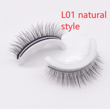 👁️✨ Reusable 3D Mink Lashes – Self-Adhesive Natural False Eyelashes (Glue-Free Silk Style)