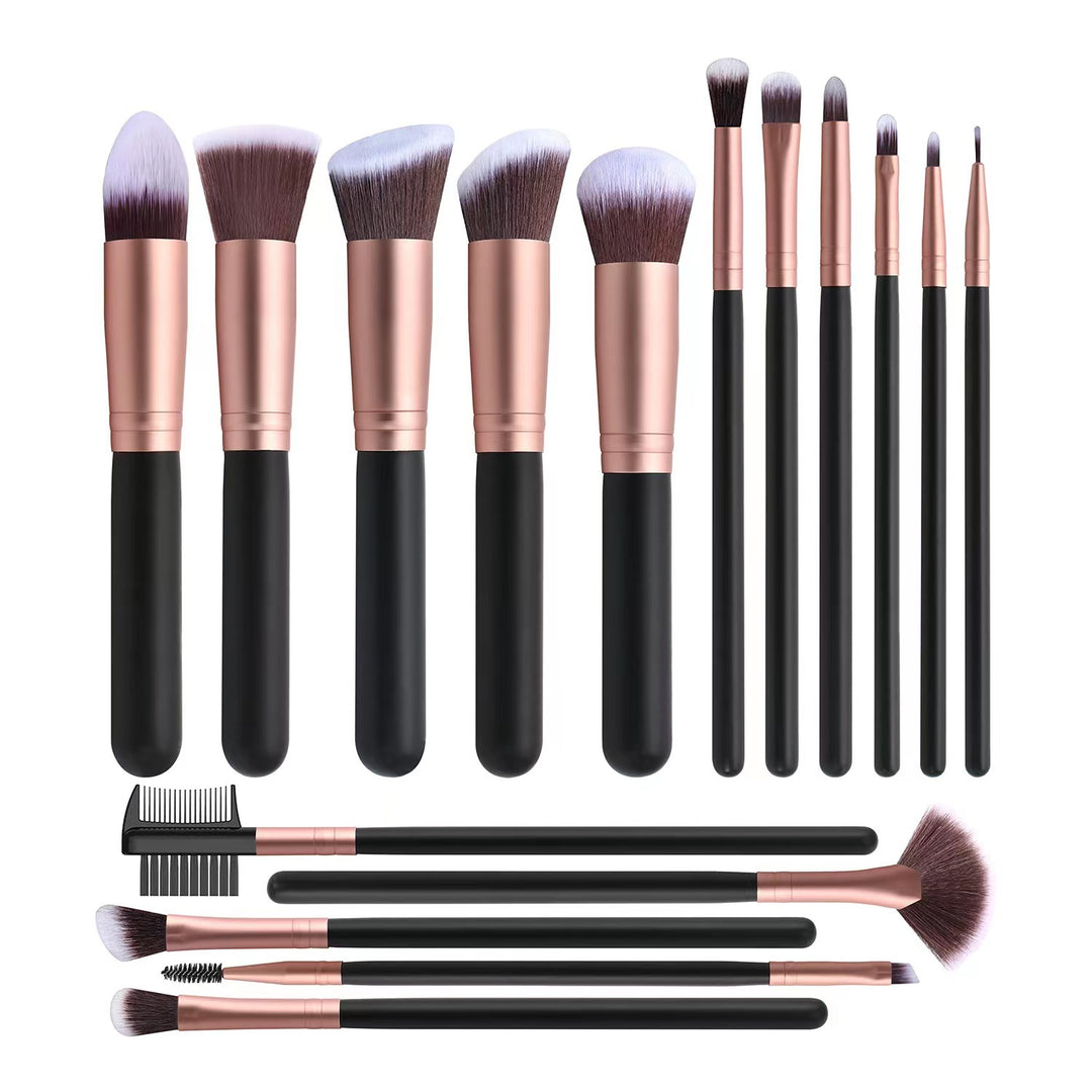 ✨ FIBER Hair Gradient 16-Piece Makeup Brush Set — Beauty Tools Kit 💄