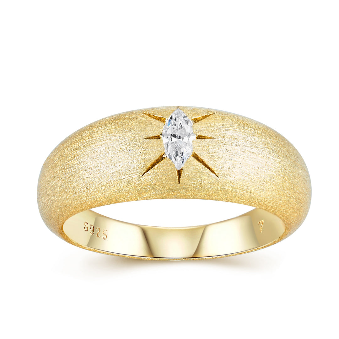 💍 Eight-Finger Radiance Ring – Gold-Plated S925 Silver (3.8g, Sizes 5–9) 💍