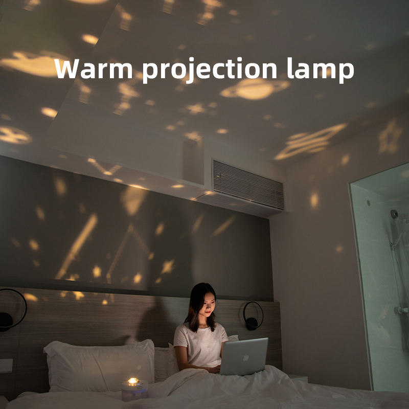 🌙💧 Projection Humidifier | Rotating Night Light + Dual Spray Mist Maker
