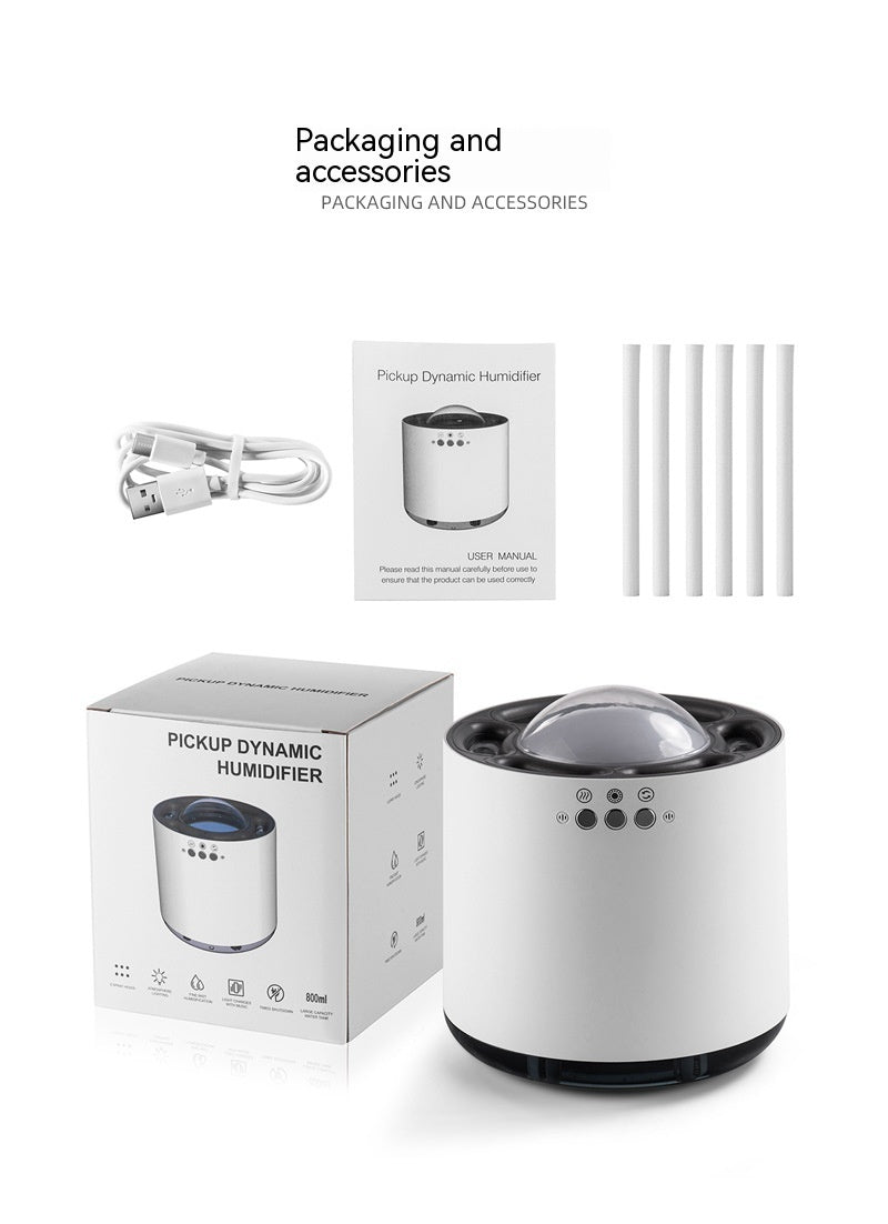 💧🎶 Desktop Heavy Fog Humidifier | Music Rhythm Ambient Light Diffuser ✨