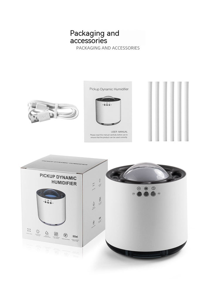 💧🎶 Desktop Heavy Fog Humidifier | Music Rhythm Ambient Light Diffuser ✨