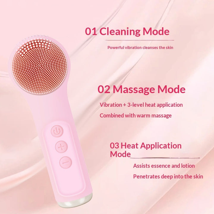 💖✨ Silicone Facial Cleansing Device | Ultrasonic Deep Pore Electric Face Brush