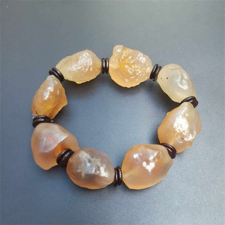 Colorful Agate Rough Stone Bracelet