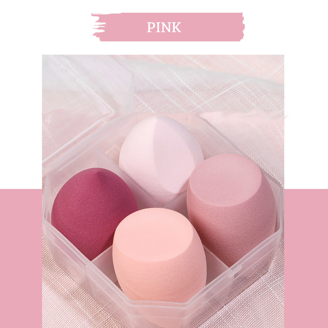 🥚💄 Beauty Egg Set (4PCS) – Seamless Makeup Sponge with Storage Box | Hygienic & Flawless Blend