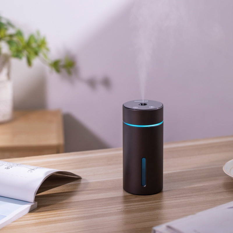 🚗⚫ Black Columnar Car Humidifier | USB Rechargeable Wireless Mini Air Mist Diffuser