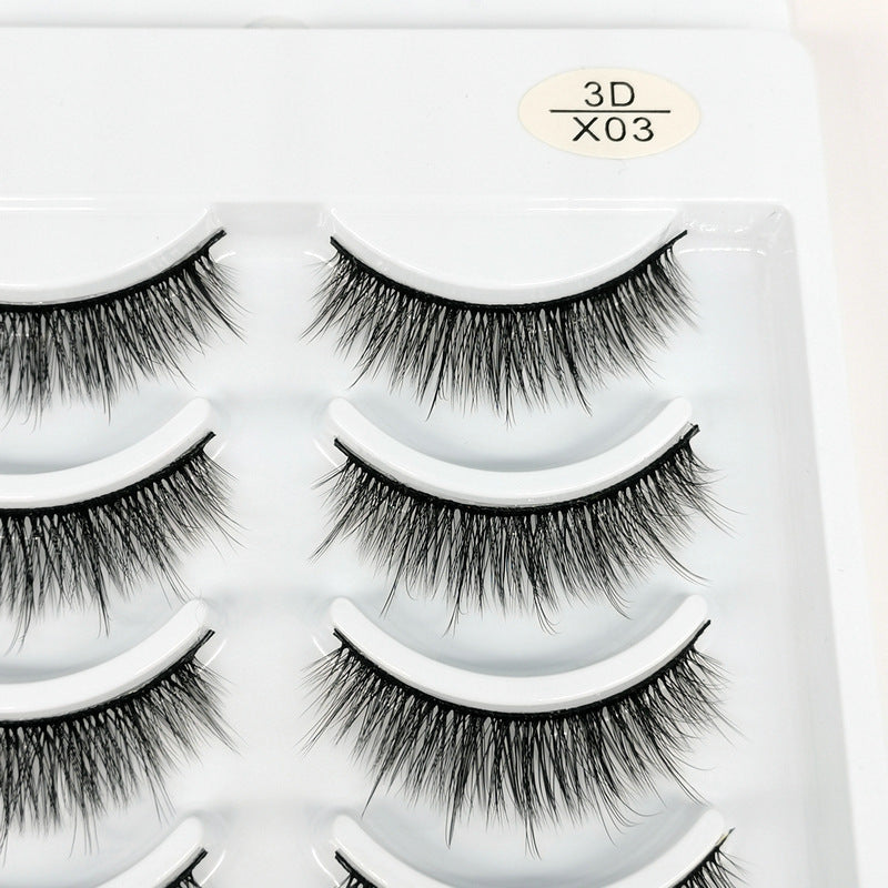 👁️✨ Natural Curling Soft Multilayer Stereoscopic Eyelashes – 10 Pairs