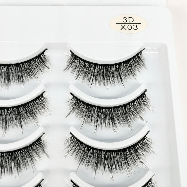 👁️✨ Natural Curling Soft Multilayer Stereoscopic Eyelashes – 10 Pairs