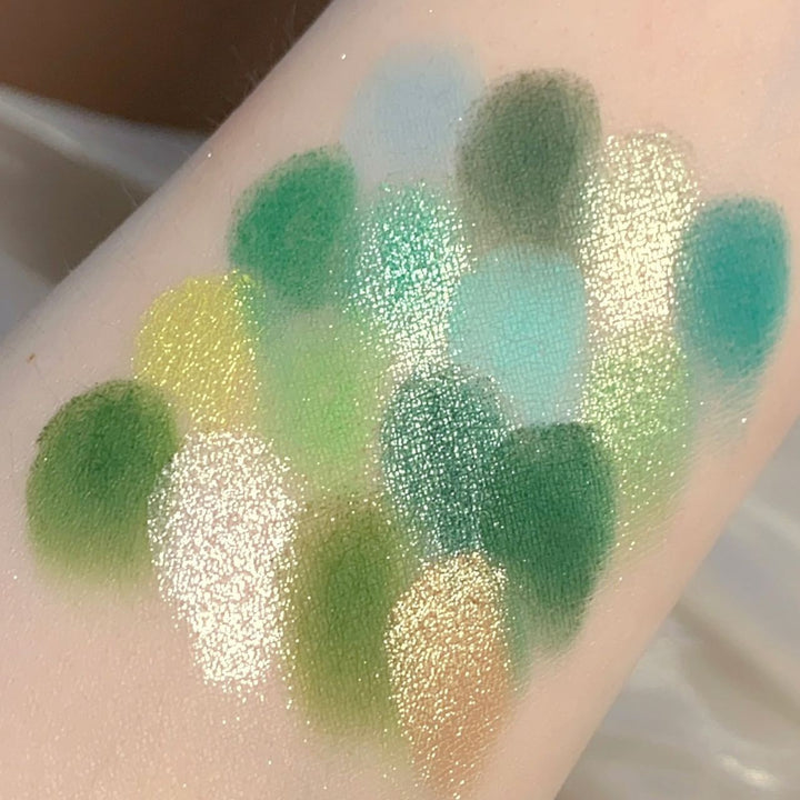 ✨ Pearl Glitter Eyeshadow Palette – Purple, Green & Pink Shimmer Sequin Shades ✨