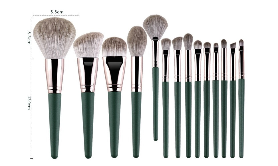✨ Super Soft Powder Makeup Brush Set (14-Piece) 💄