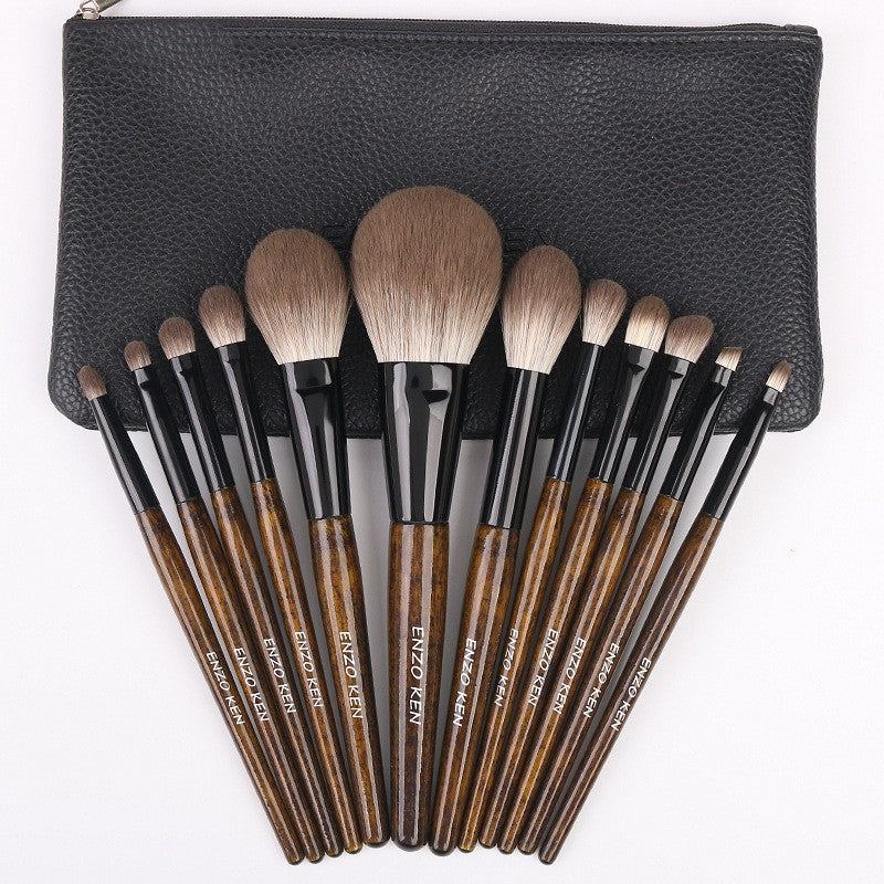 ✨ 12-Piece Portable Super Soft Makeup Brush Set — Full Beauty Kit 💄