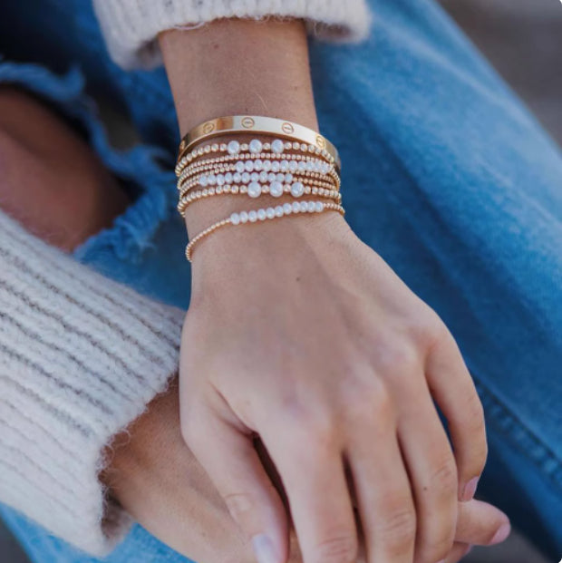 Simple & Versatile Baroque Freshwater Pearl Bracelet – Unisex Jewelry