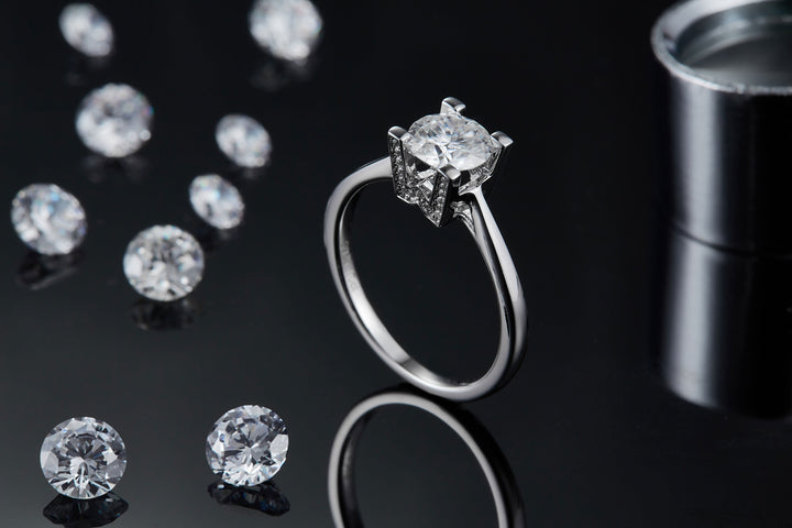 💍 1-Carat Moissanite Minimalist Ring – Platinum-Plated S925 Silver (2.2g, Sizes 5–9) 💍