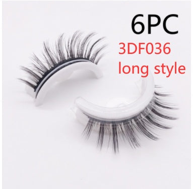 👁️✨ Reusable 3D Mink Lashes – Self-Adhesive Natural False Eyelashes (Glue-Free Silk Style)