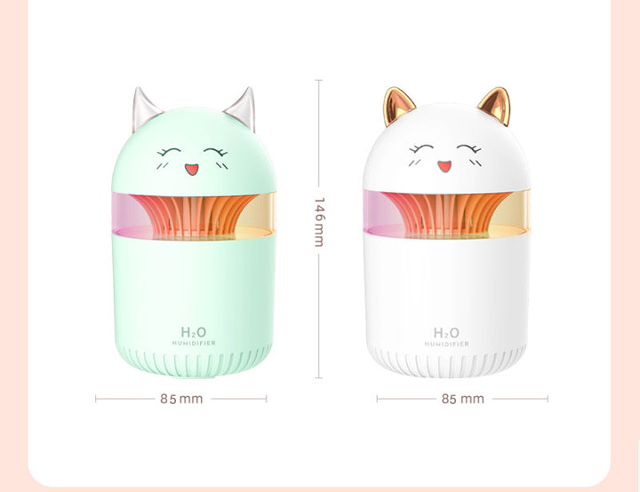 🐱💧 Cute Pet Humidifier | Silent Desktop Mist with Night Light 🌙✨
