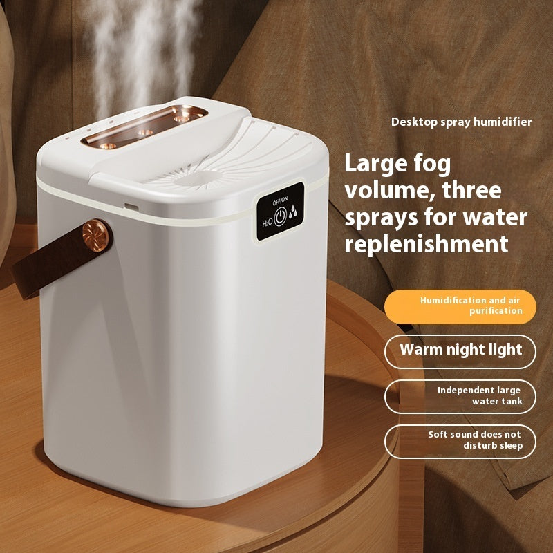 💧🌙 Large Spray Volume Household Humidifier | Bedroom Air Moisturizer with Ambient Light ✨