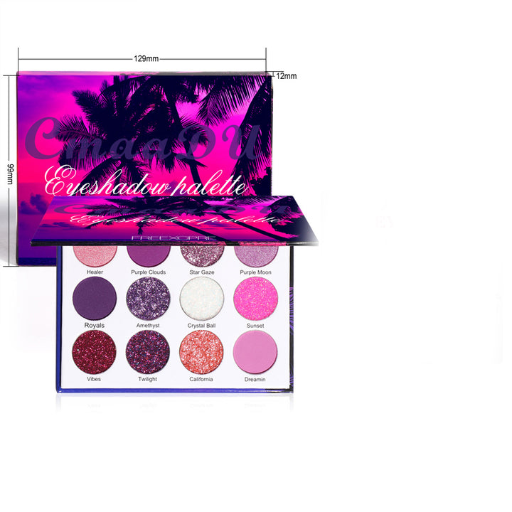 ✨ Women’s 12-Color Glitter Eyeshadow Palette – Creative Sparkle Makeup Set ✨