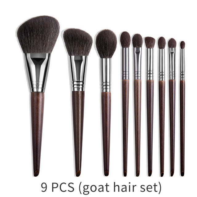 ✨ Natural Makeup Brush Set — 24-Piece Goat Hair Eyeshadow & Face Brushes 💄🌿