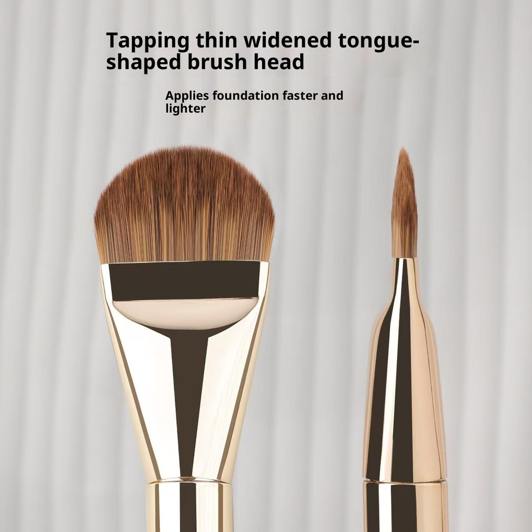 ✨ Tongue-Shaped Ultra-Thin Foundation Brush — Seamless Base Makeup Tool 💄