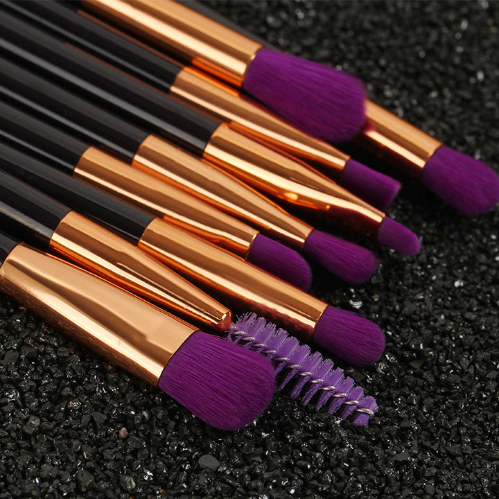 💜💚 15-Piece Makeup Brush Set – Purple & Green Bristles with Long Handle Design 🖌️✨