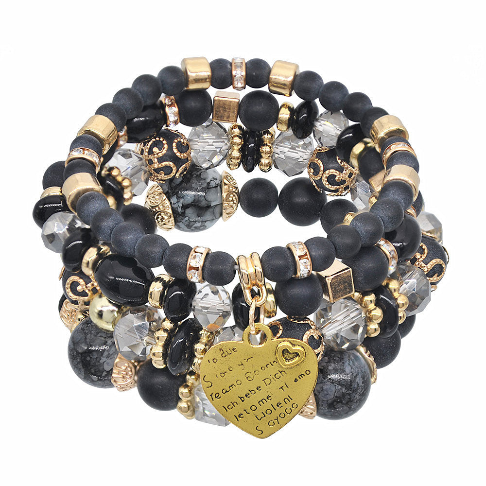 Ethnic Style Tassel Bracelet – Mixed Material Design
