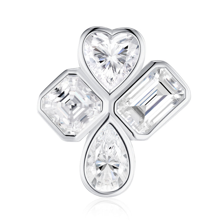 Luxurious Elegant Moissanite Earring Set – Platinum-Plated S925 Silver