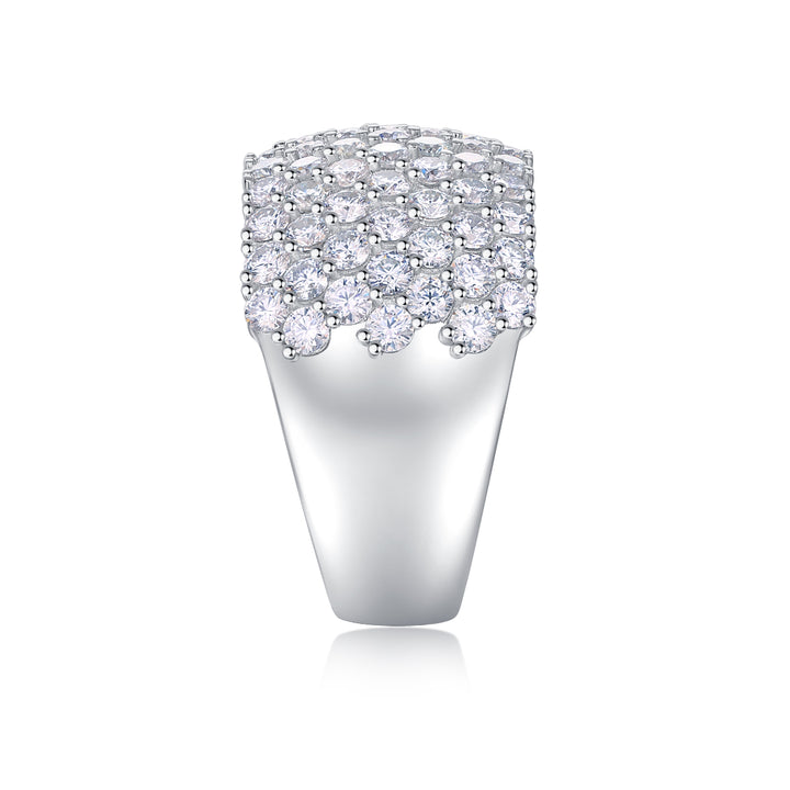 💎 Dynamic & Dazzling Moissanite Wedding Ring Set – Platinum-Plated S925 Silver (6.8g, Sizes 5–9) 💎