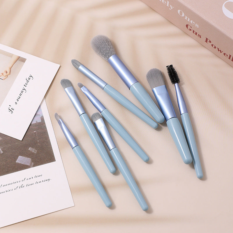 ✨ 8-Piece Macaron Mini Makeup Brush Set — cute, compact & flawless 💄🍬