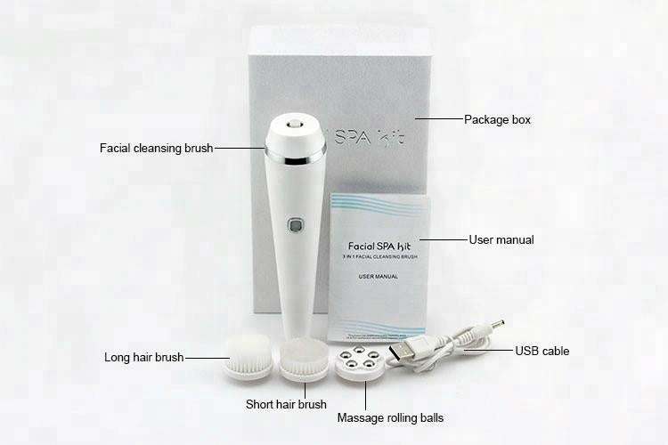 🧼✨ Electric Cleansing Brush | 3-in-1 Waterproof Facial Cleanser & Massager