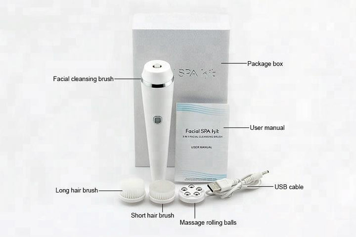 🧼✨ Electric Cleansing Brush | 3-in-1 Waterproof Facial Cleanser & Massager