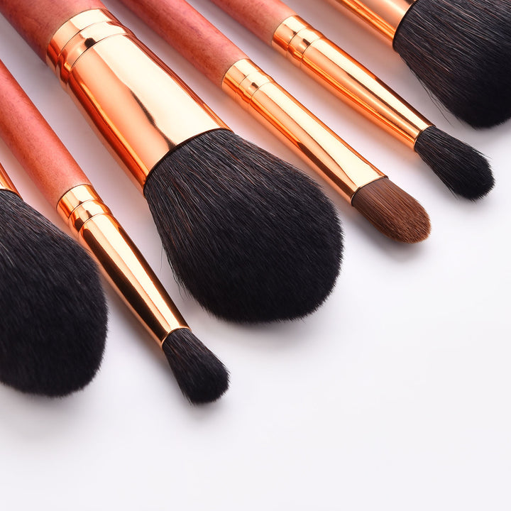 ✨ 12-Piece Makeup Brush Set — Red Wooden Handle Beauty Tools 💄❤️