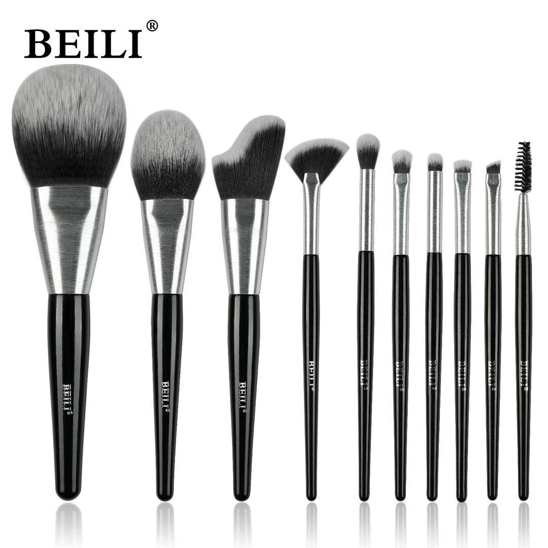 ✨ 10-Piece Professional Makeup Brush Set — New Design Brushed Tube 💄