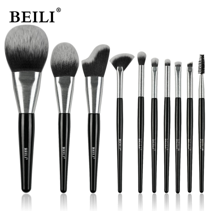 ✨ 10-Piece Professional Makeup Brush Set — New Design Brushed Tube 💄