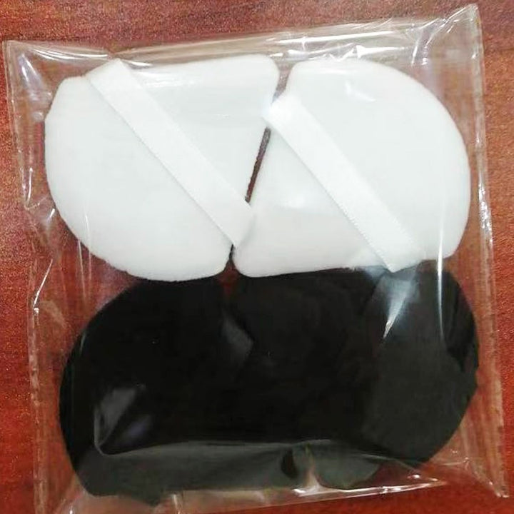 💄✨ Puff Suede Dry Powder Puff | Fan-Shaped Makeup Sponge